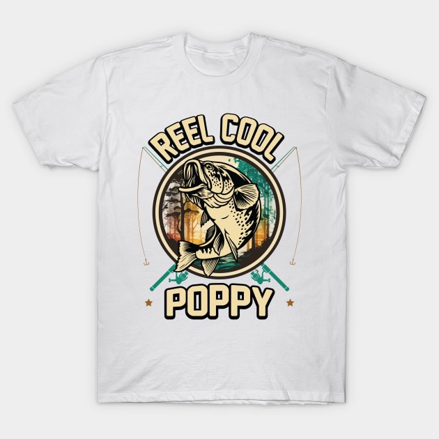 Reel Cool Poppy Fishing Gift T-Shirt by ryanjaycruz